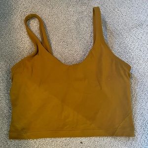 Lululemon Align tank top. Built in bra. Mustard colour